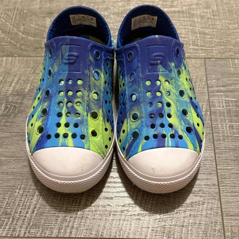 Skechers Kids Blue and Yellow Slip-On Sneakers